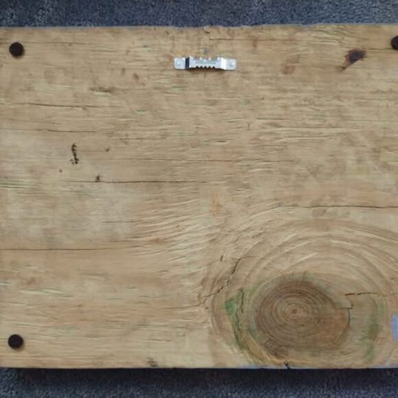 Homemade 20" x 13" distressed gray farmhouse wood sign 'A!EXA DO THE LAUNDRY' - Picture 3 of 4